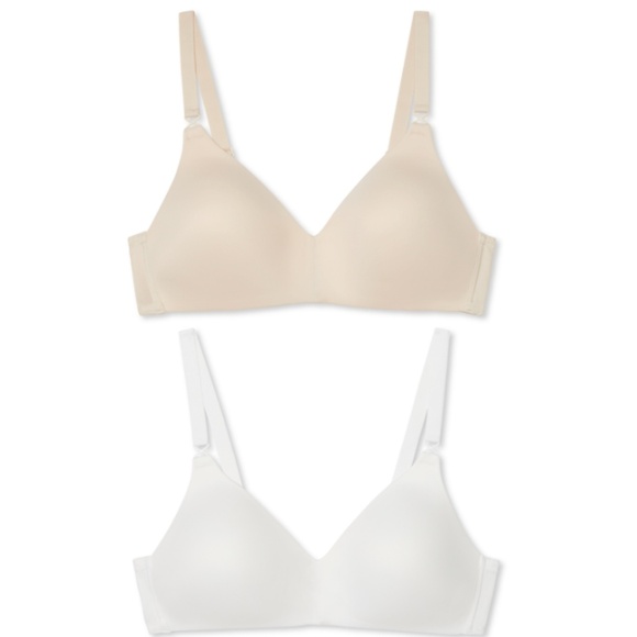 Warners Elements of Bliss Wireless T-Shirt Bra 2-Pack 04001WA - White cream - Picture 1 of 3